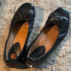 Earthies black soft leather shoes. In GUC